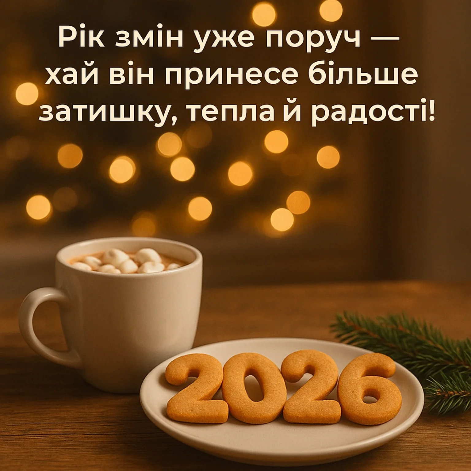 Привітання з прийдешнім новим роком 2026: побажання для найближчих