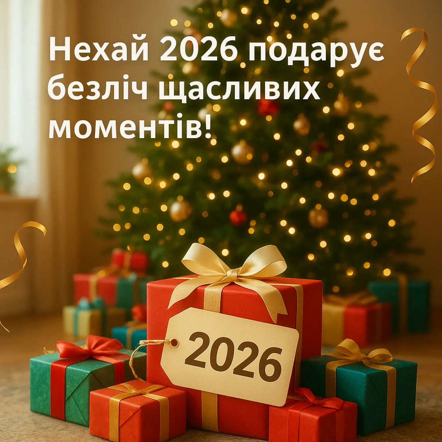 Привітання з прийдешнім новим роком 2026: побажання для найближчих