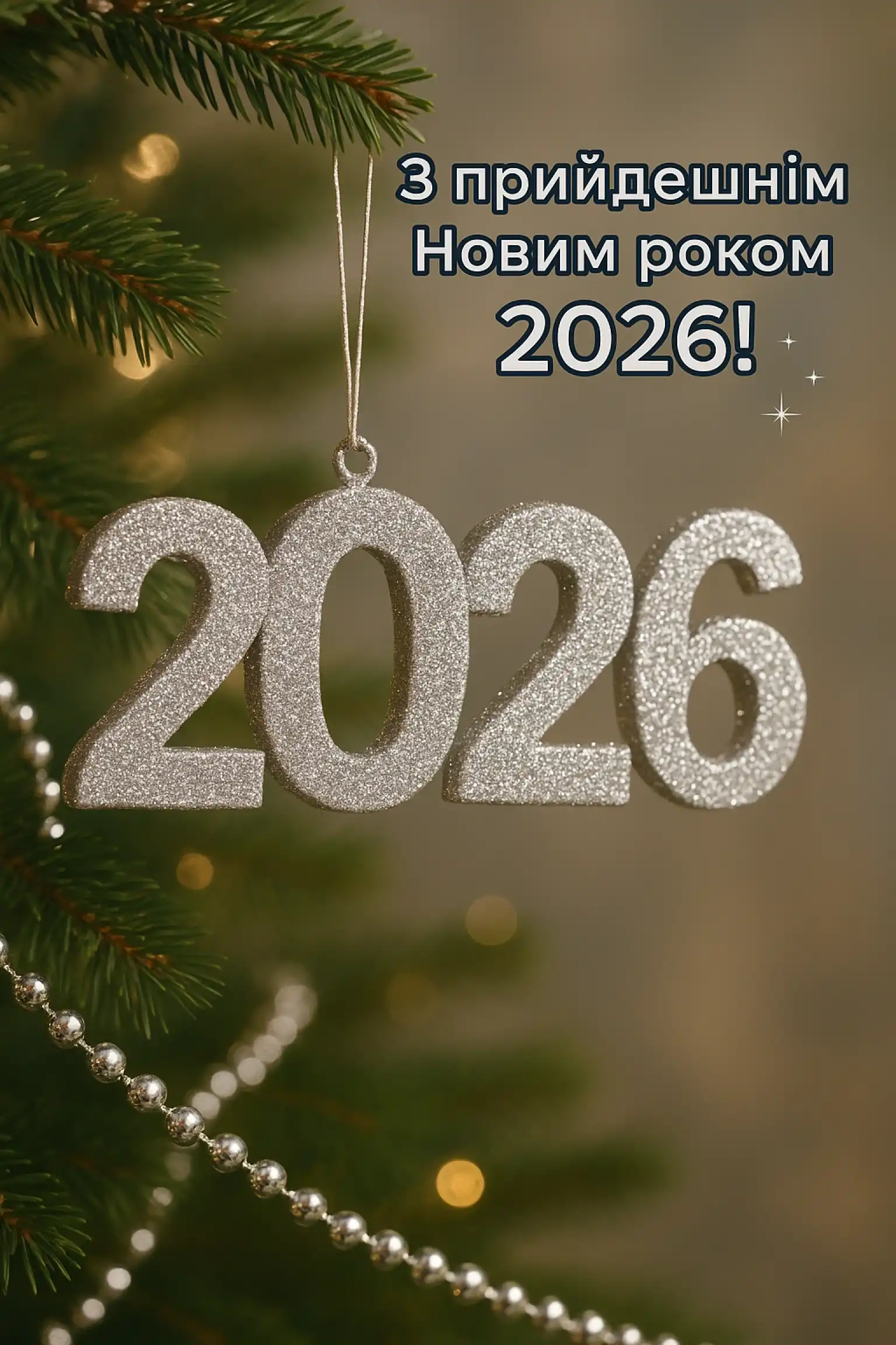 Привітання з прийдешнім новим роком 2026: побажання для найближчих