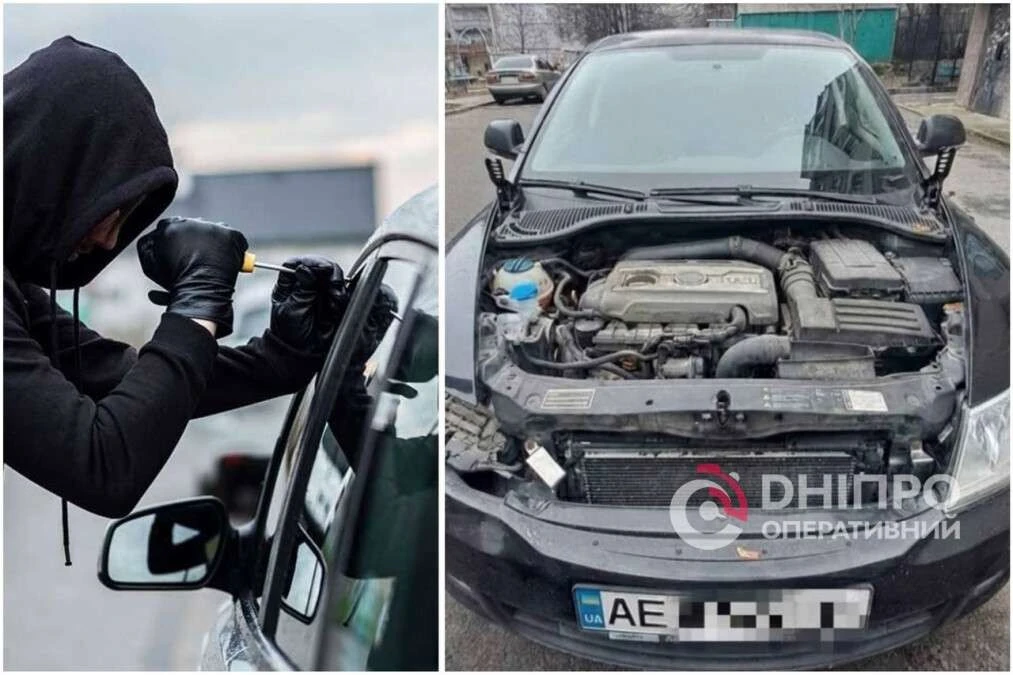 Автівки без деталей: у Дніпрі фіксують хвилю крадіжок із припаркованих Skoda
