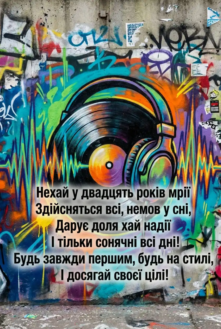 привітання з днем народження 20 років своїми словами