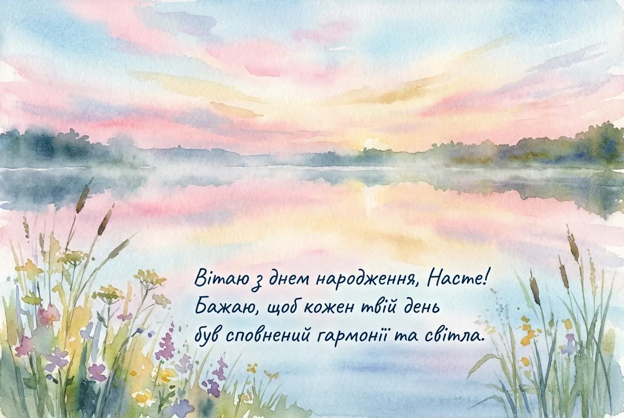 з днем народження Настя