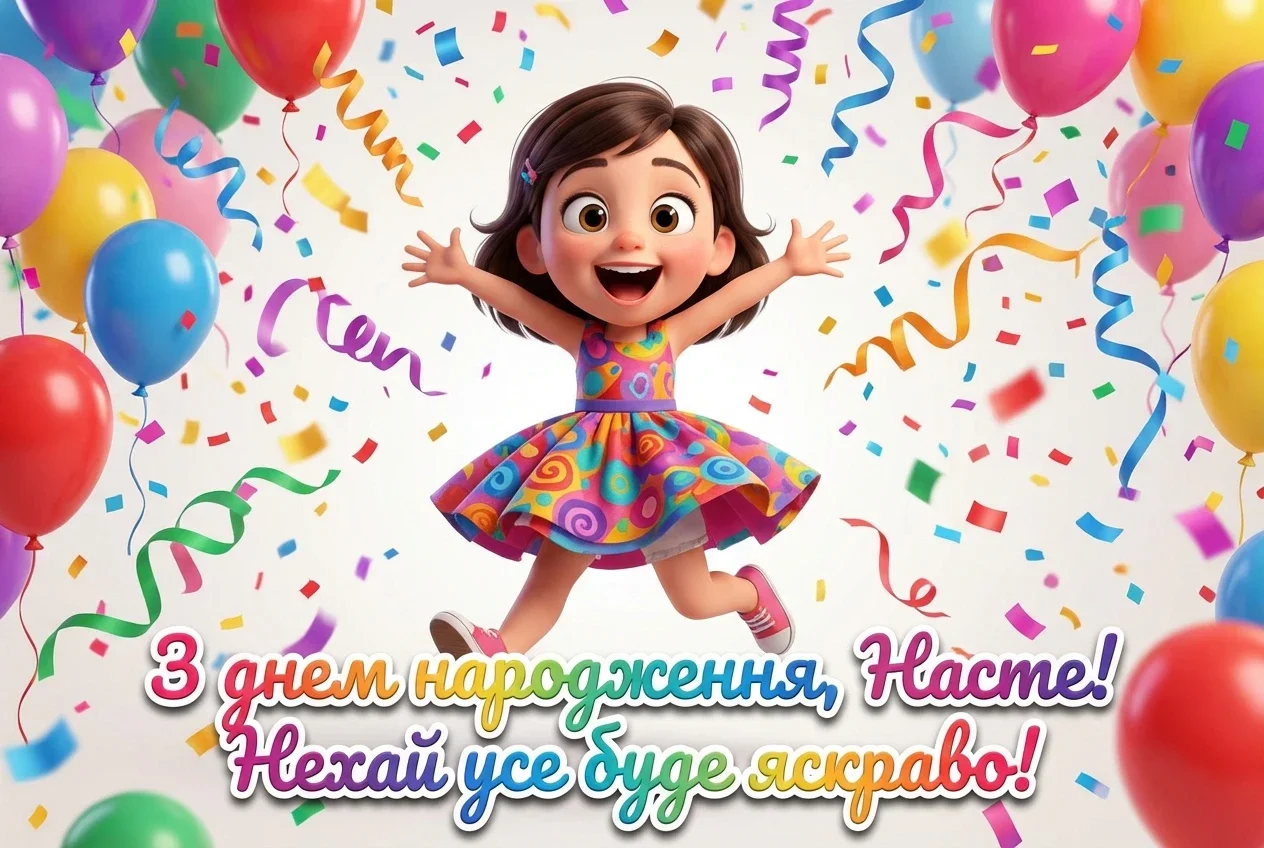 з днем народження Настя