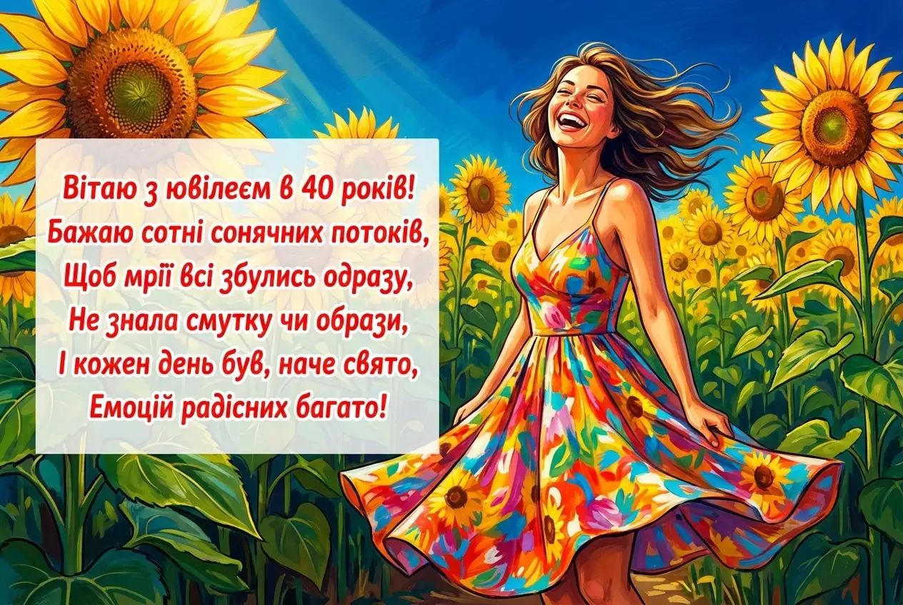 привітання з ювілеєм 40 років жінці прозою привітання з ювілеєм 40 років жінці прозою