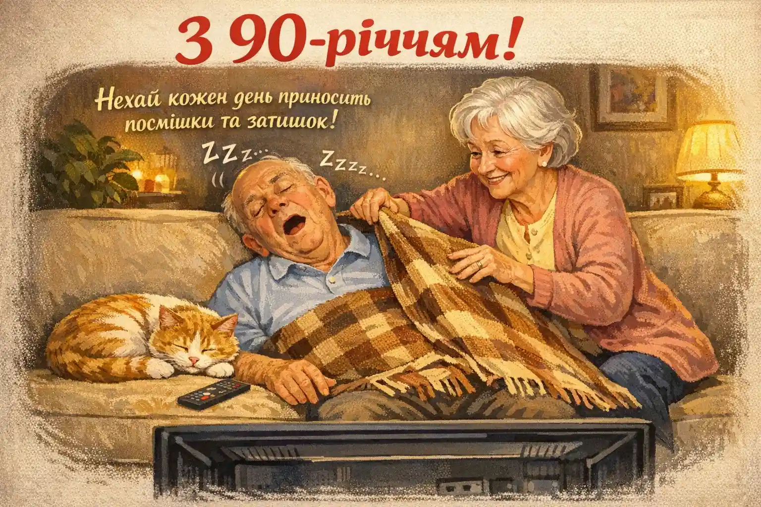Привітання з ювілеєм на 90 років