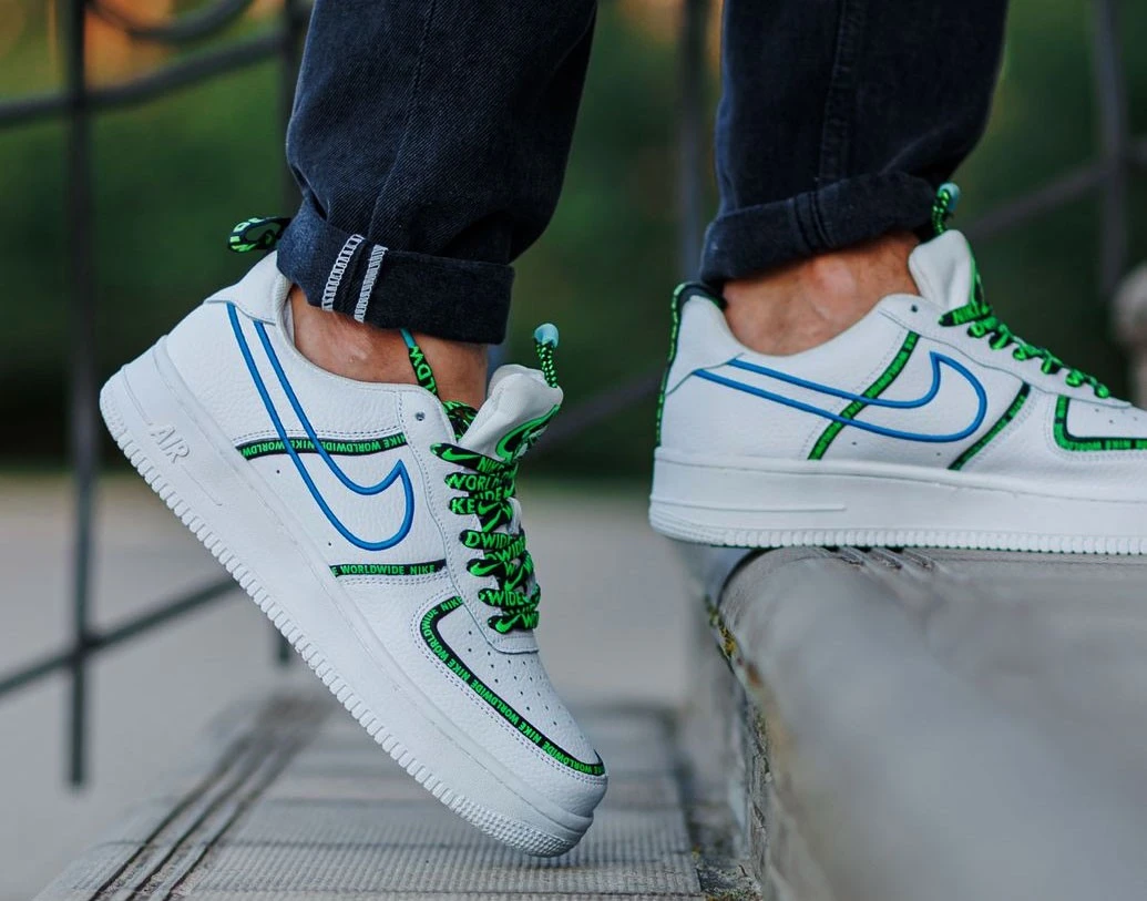 Белые демисезонные кроссовки worldwide white Nike Air Force 1 Low