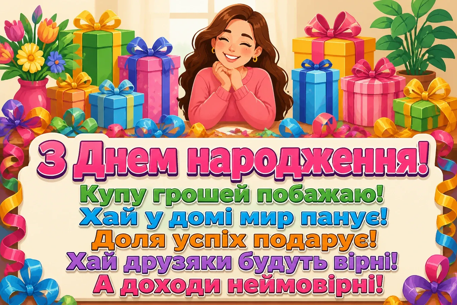 привітання з днем народження подрузі
