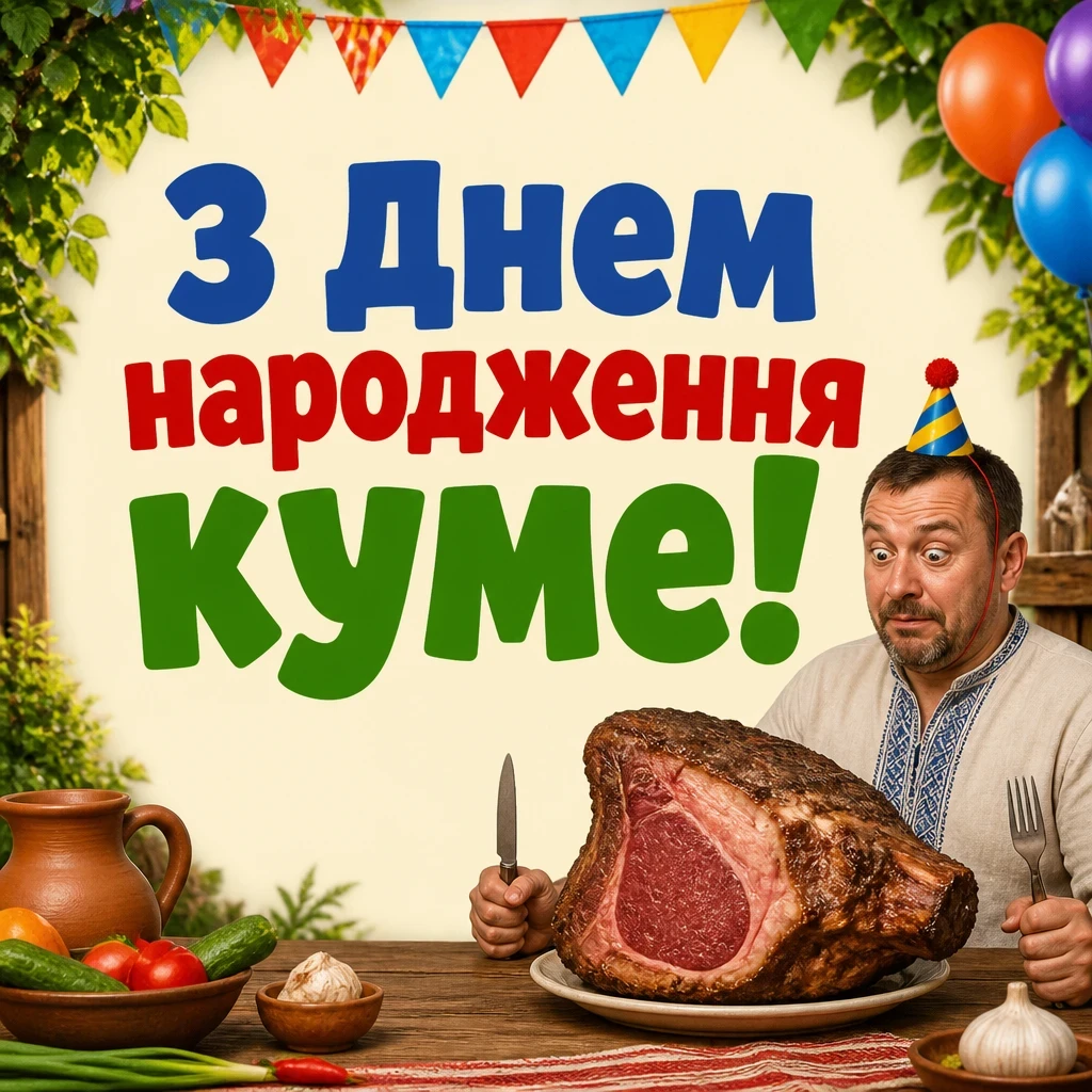 привітання кума з днем народження