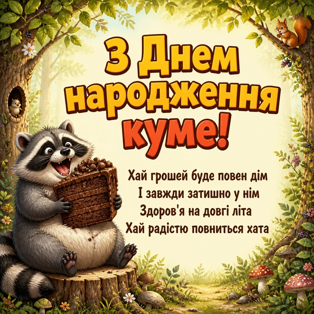 привітання кума з днем народження