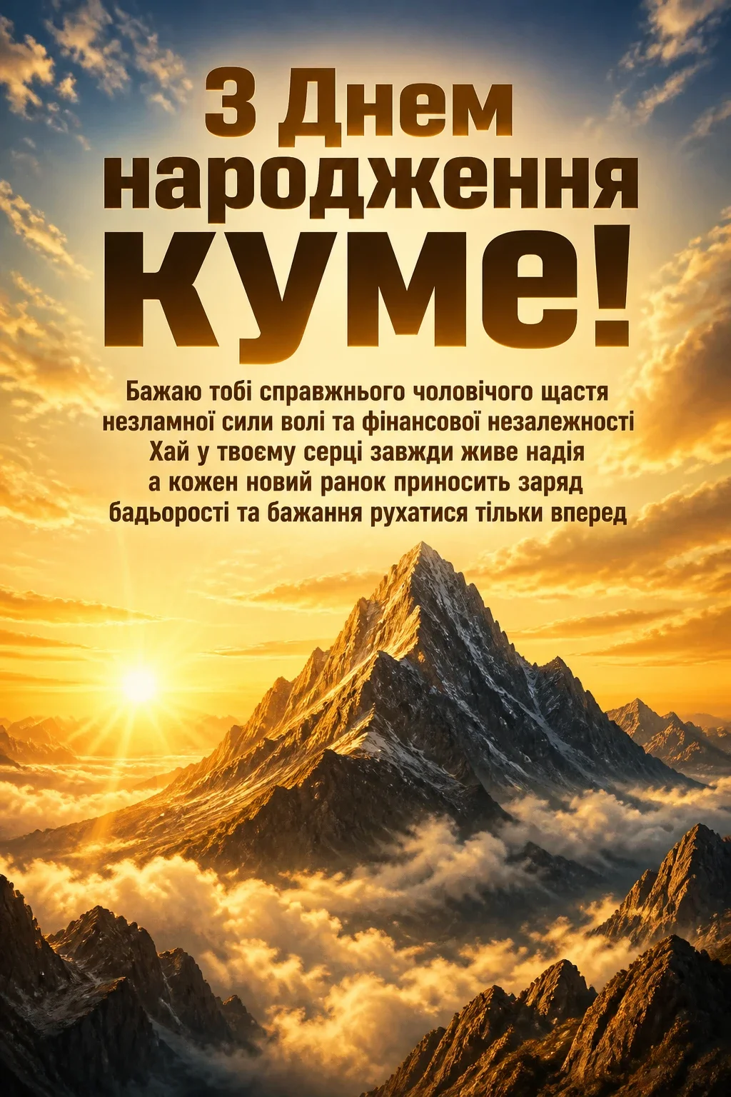 привітання кума з днем народження
