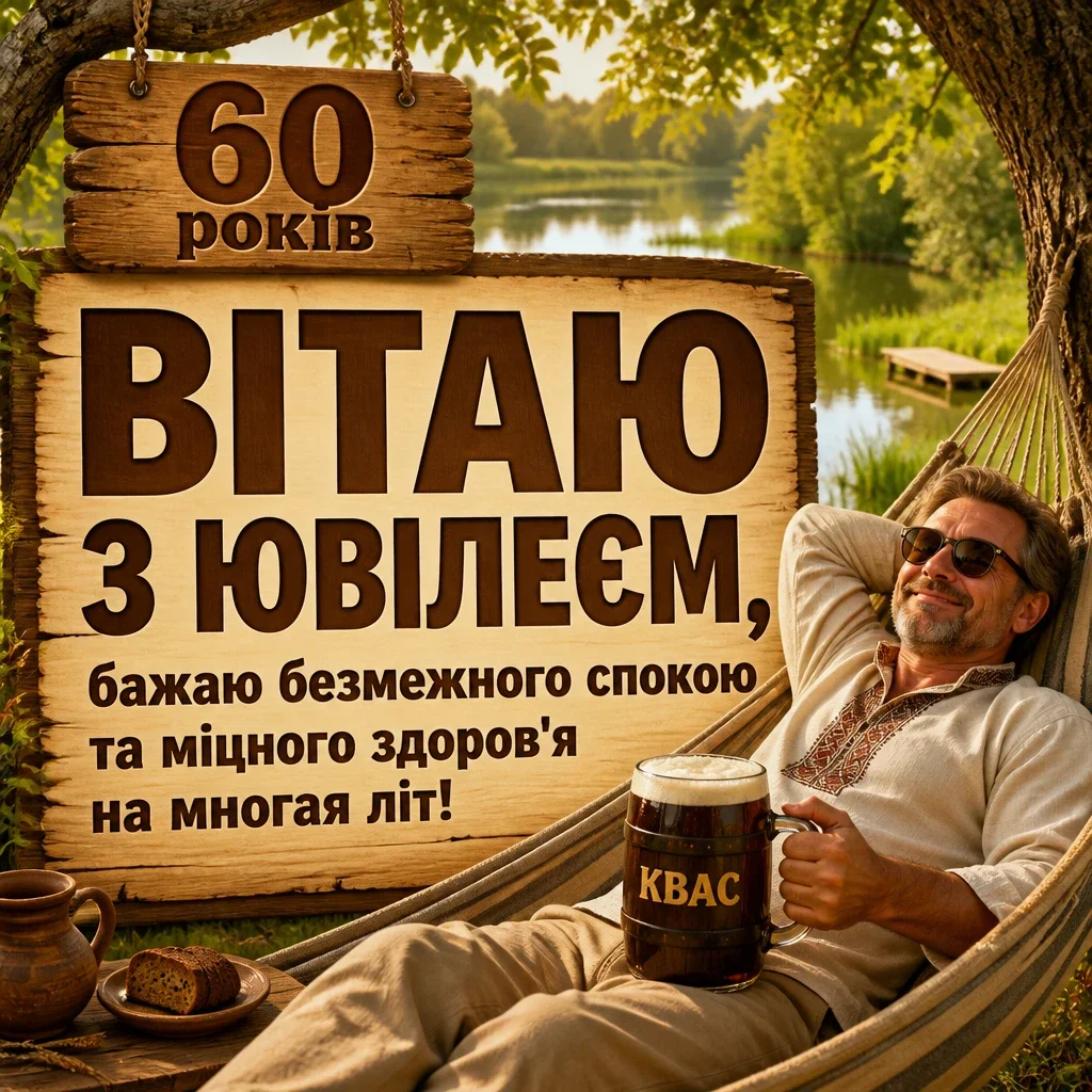 привітання з 60-річчям чоловікові
