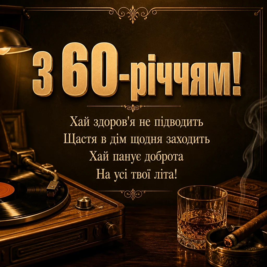 привітання з 60-річчям чоловікові