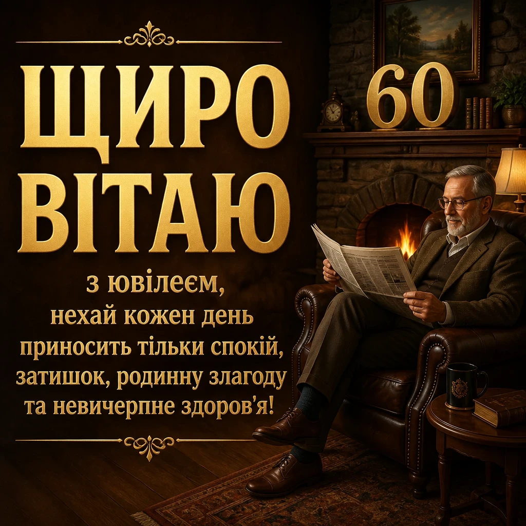 привітання з 60-річчям чоловікові