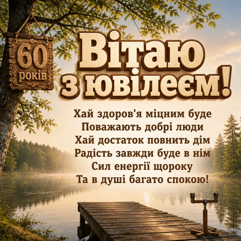 привітання з 60-річчям чоловікові