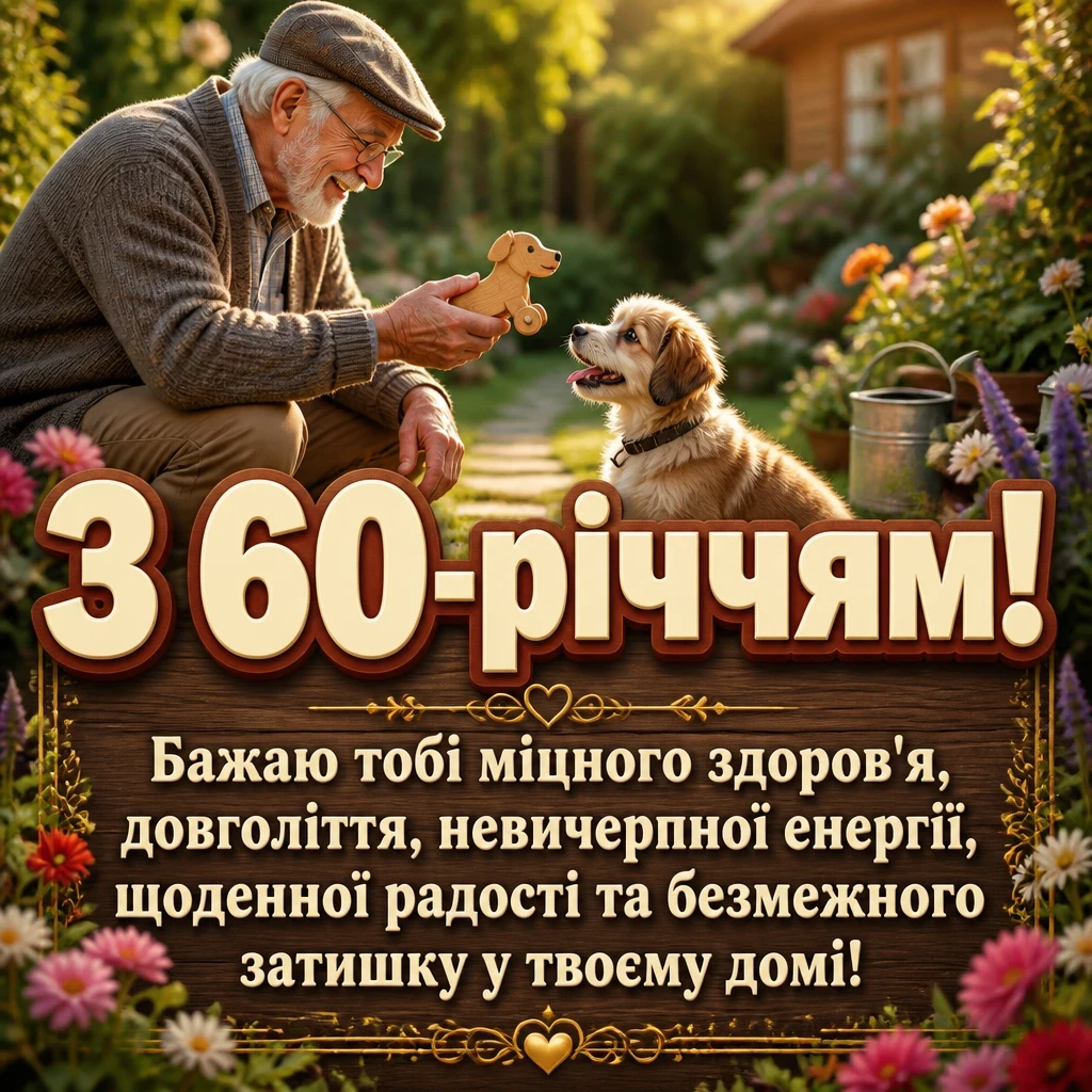 привітання з 60-річчям чоловікові