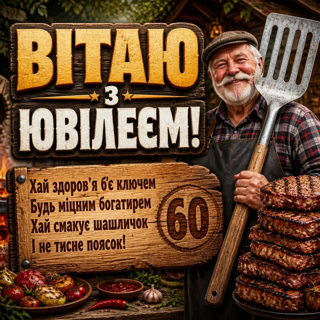привітання з 60-річчям чоловікові