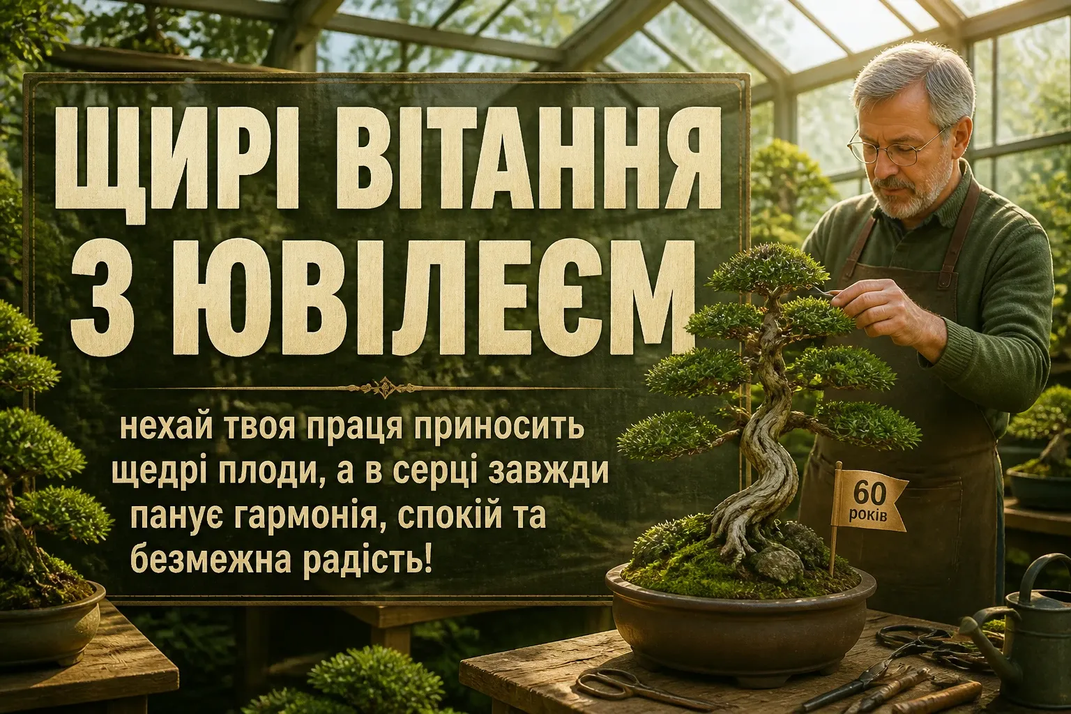 привітання з 60-річчям чоловікові