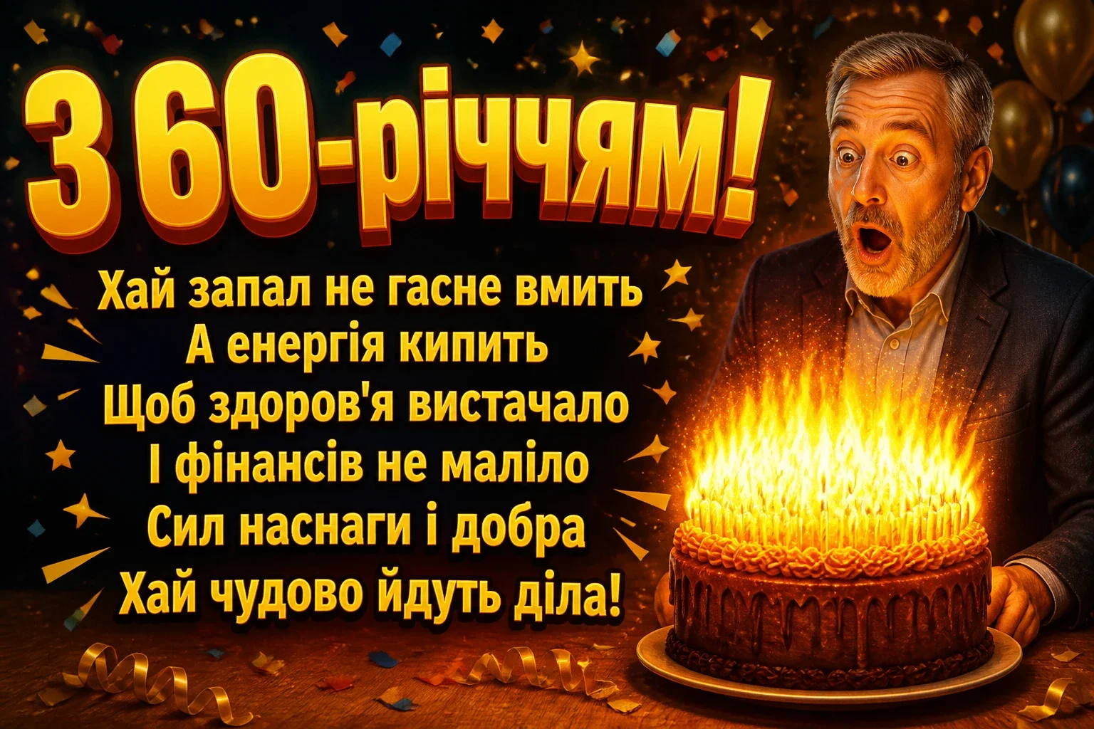 привітання з 60-річчям чоловікові