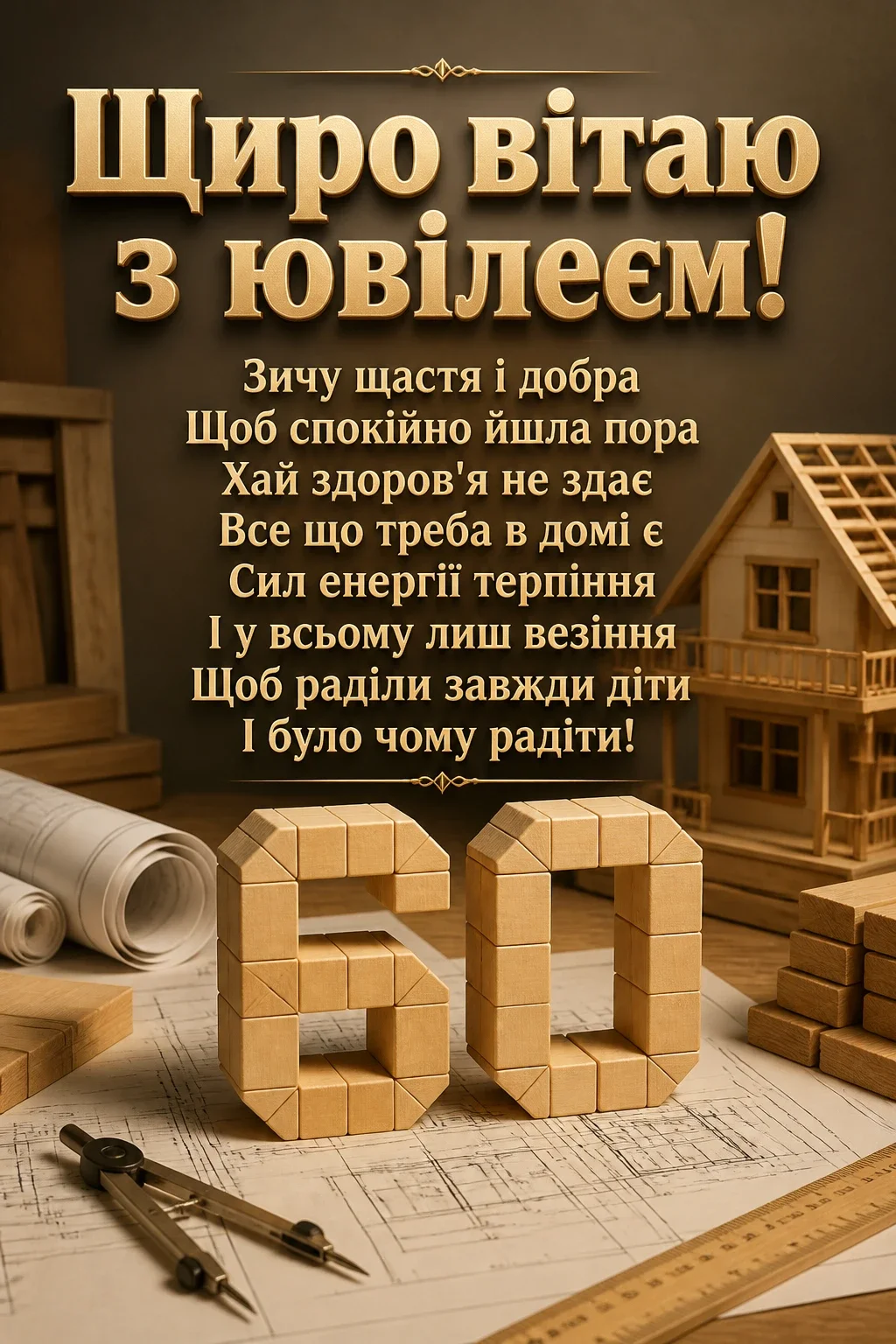 привітання з 60-річчям чоловікові