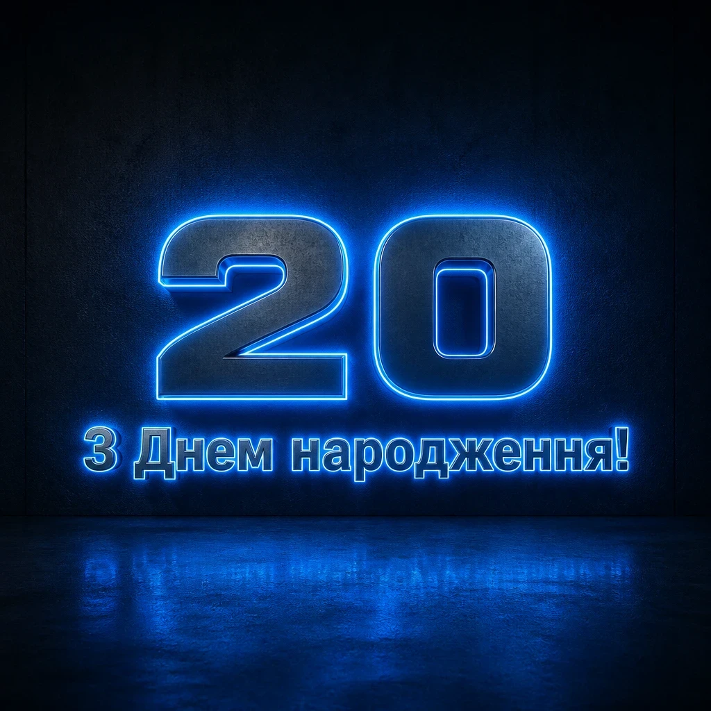 привітання з 20-річчям хлопцеві