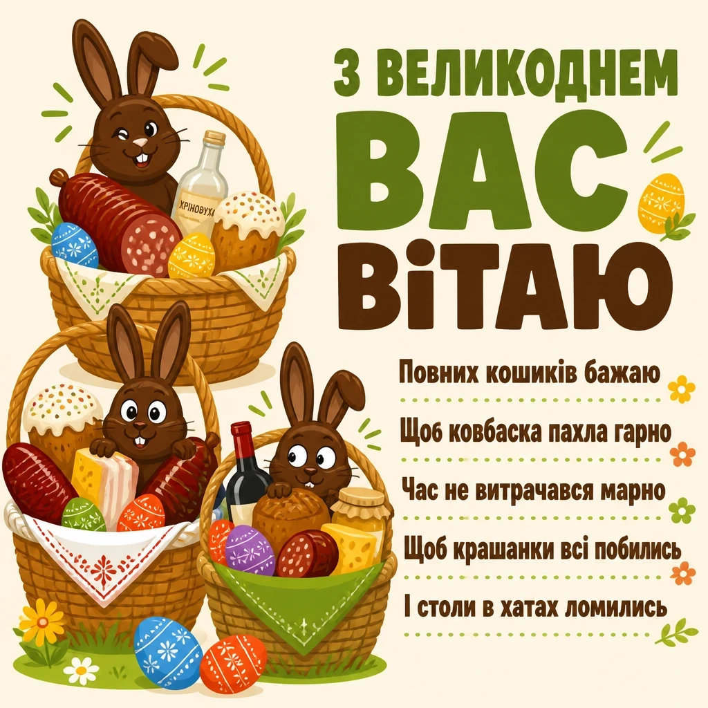 привітання з великоднем своїми словами