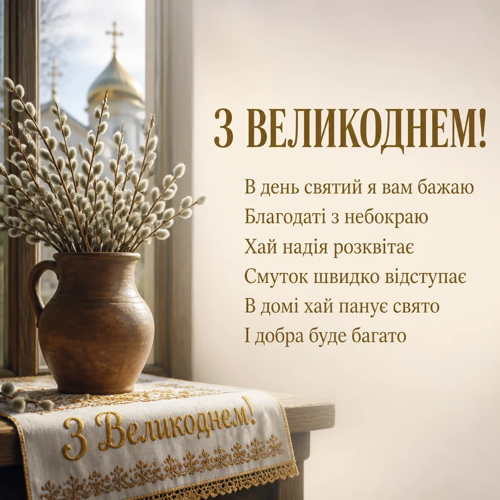 привітання з великоднем своїми словами