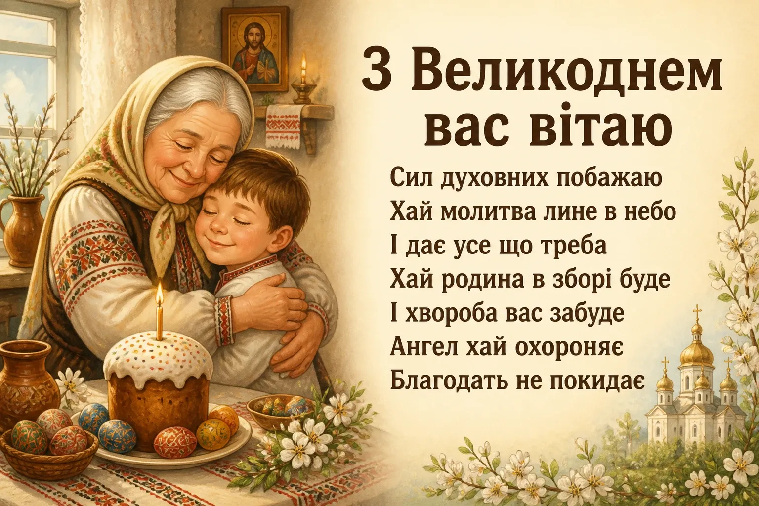 привітання з великоднем своїми словами