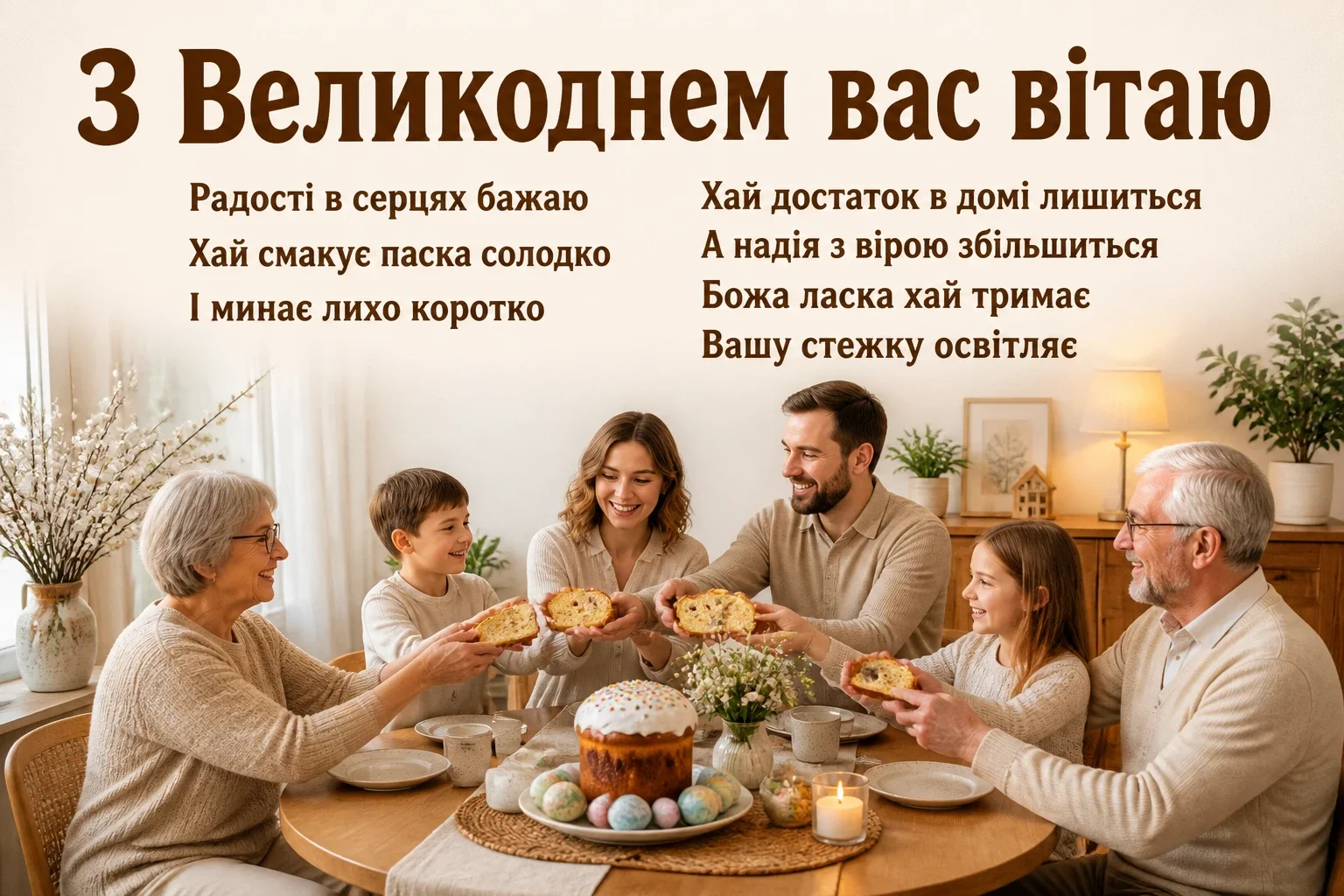 привітання з великоднем своїми словами