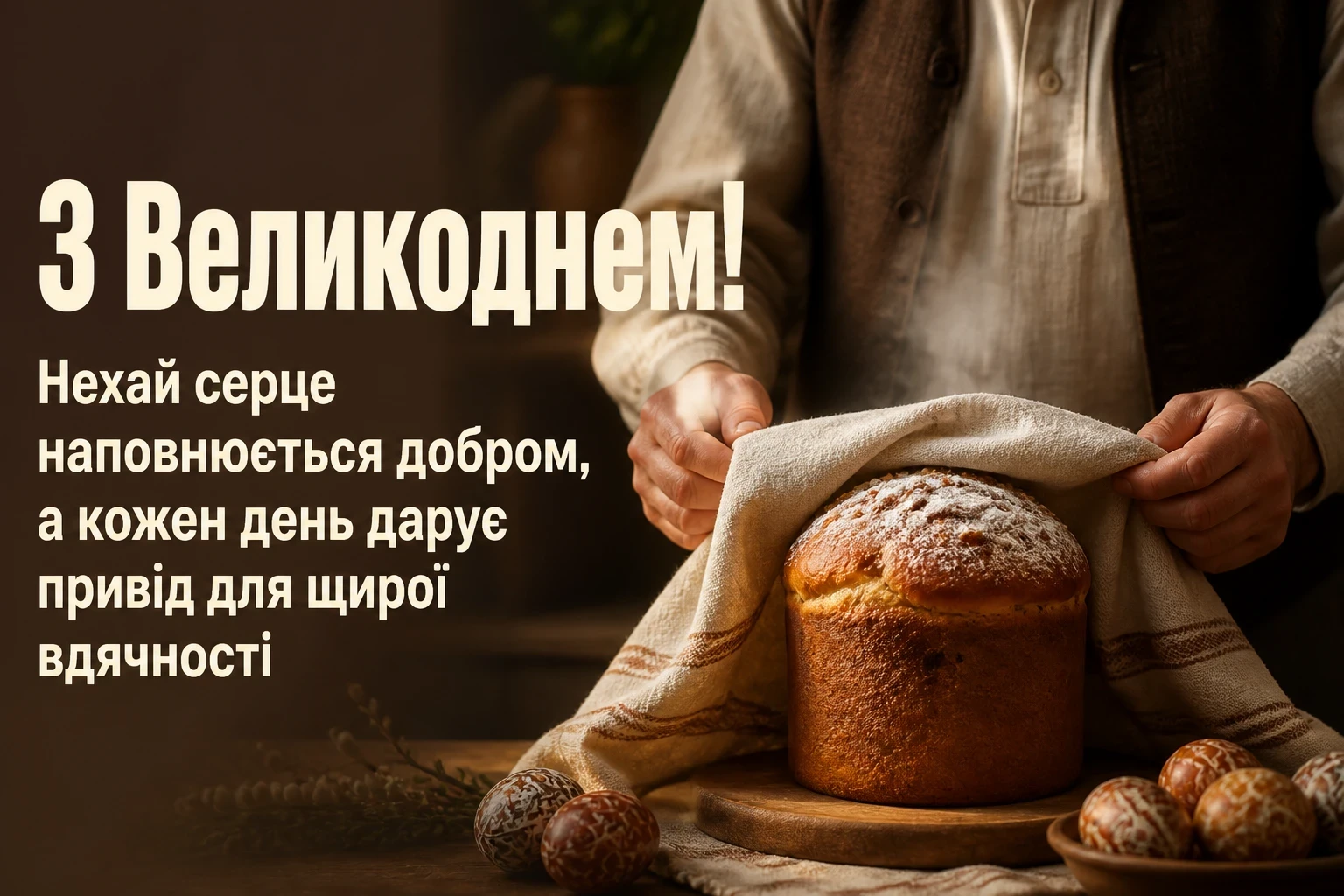 привітання з великоднем своїми словами