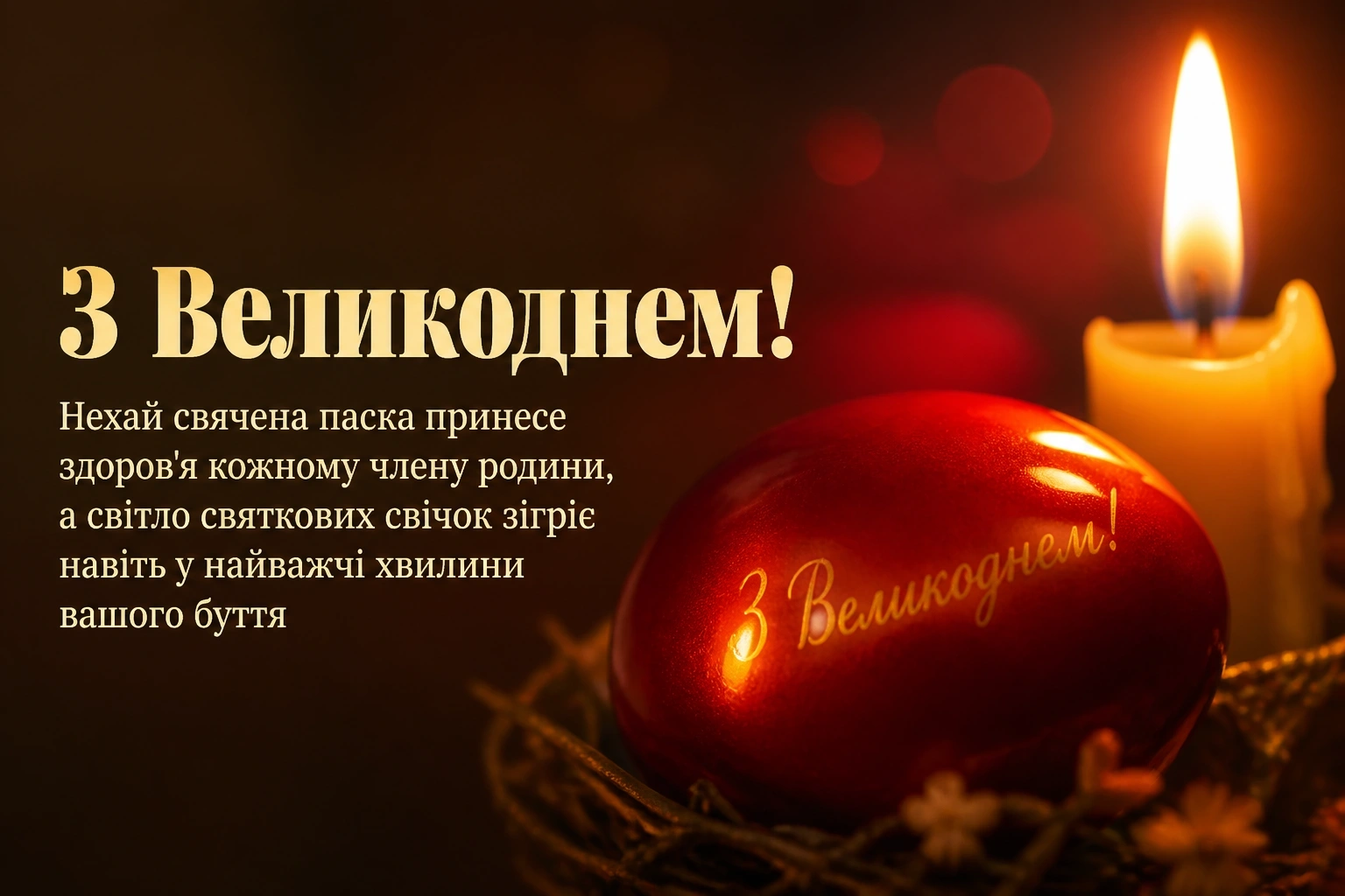 привітання з великоднем своїми словами