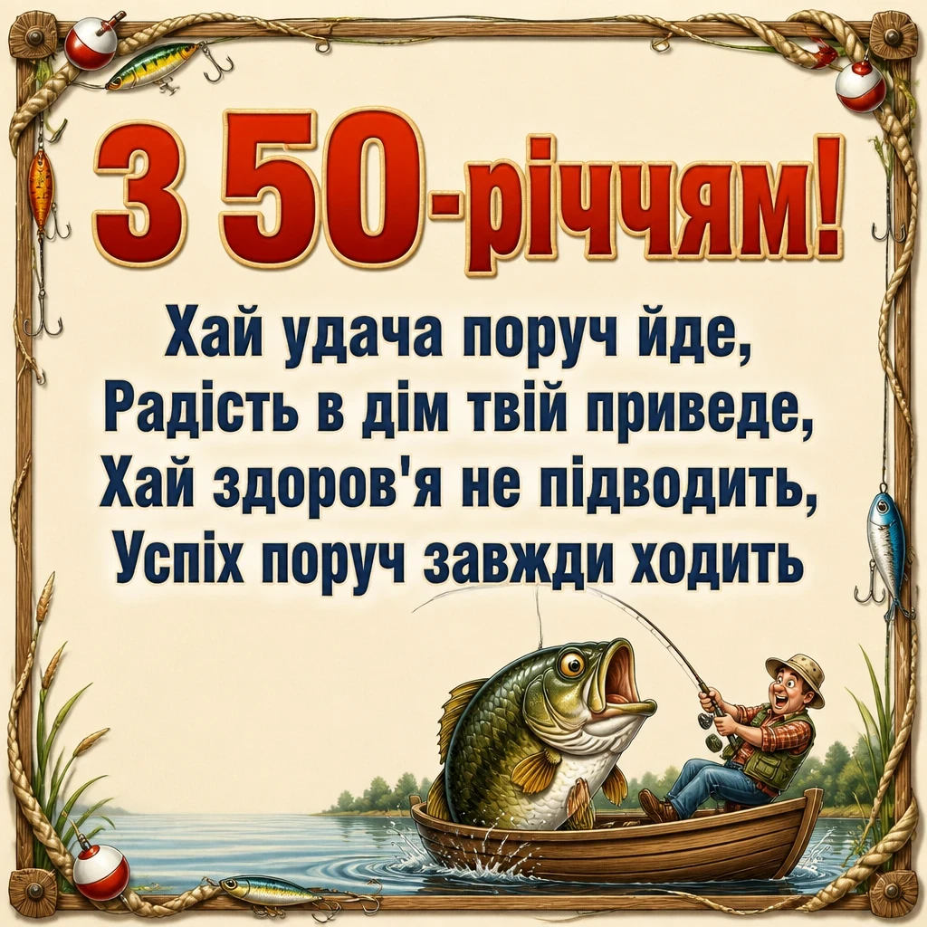 привітання з 50-річчям мужчині своїми словами