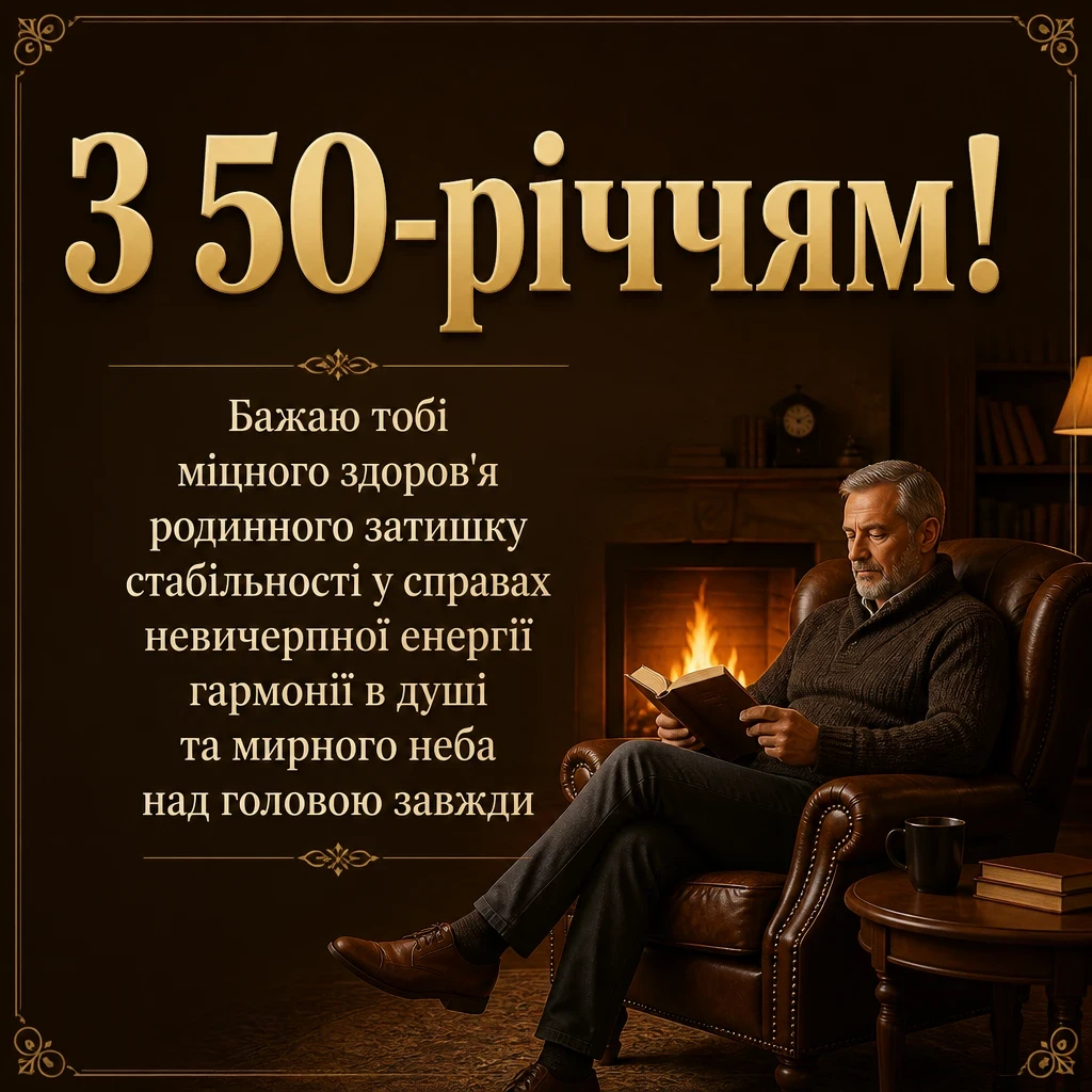 привітання з 50-річчям мужчині своїми словами