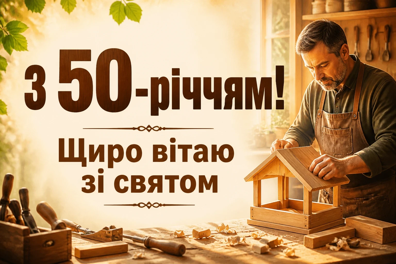 привітання з 50-річчям мужчині своїми словами