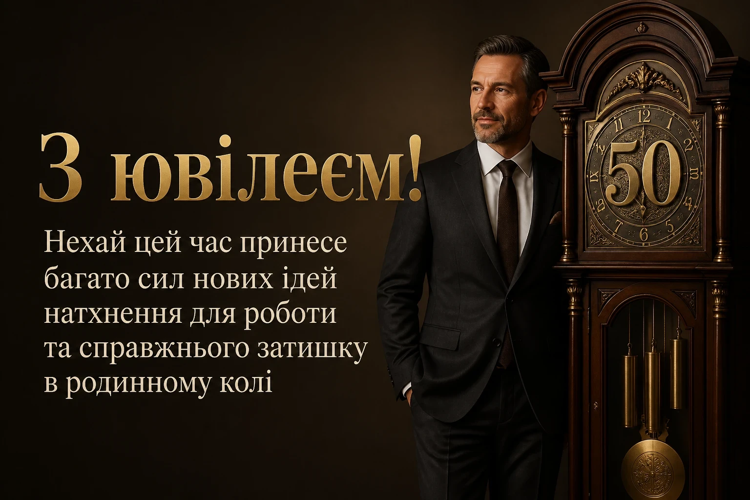 привітання з 50-річчям мужчині своїми словами