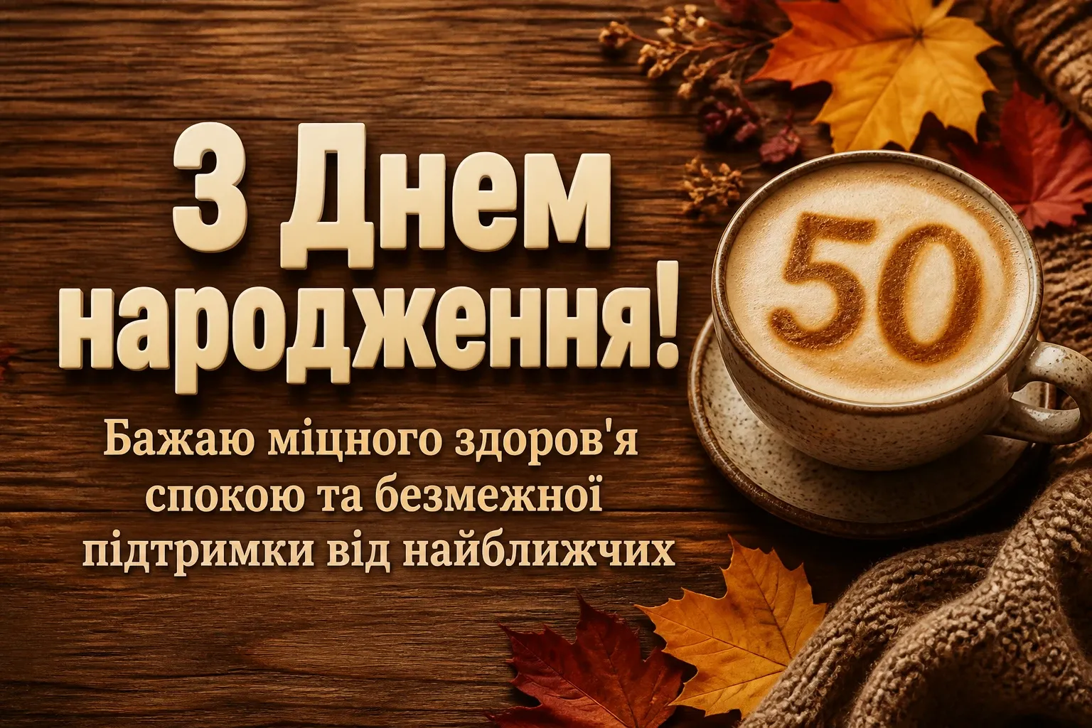 привітання з 50-річчям мужчині своїми словами