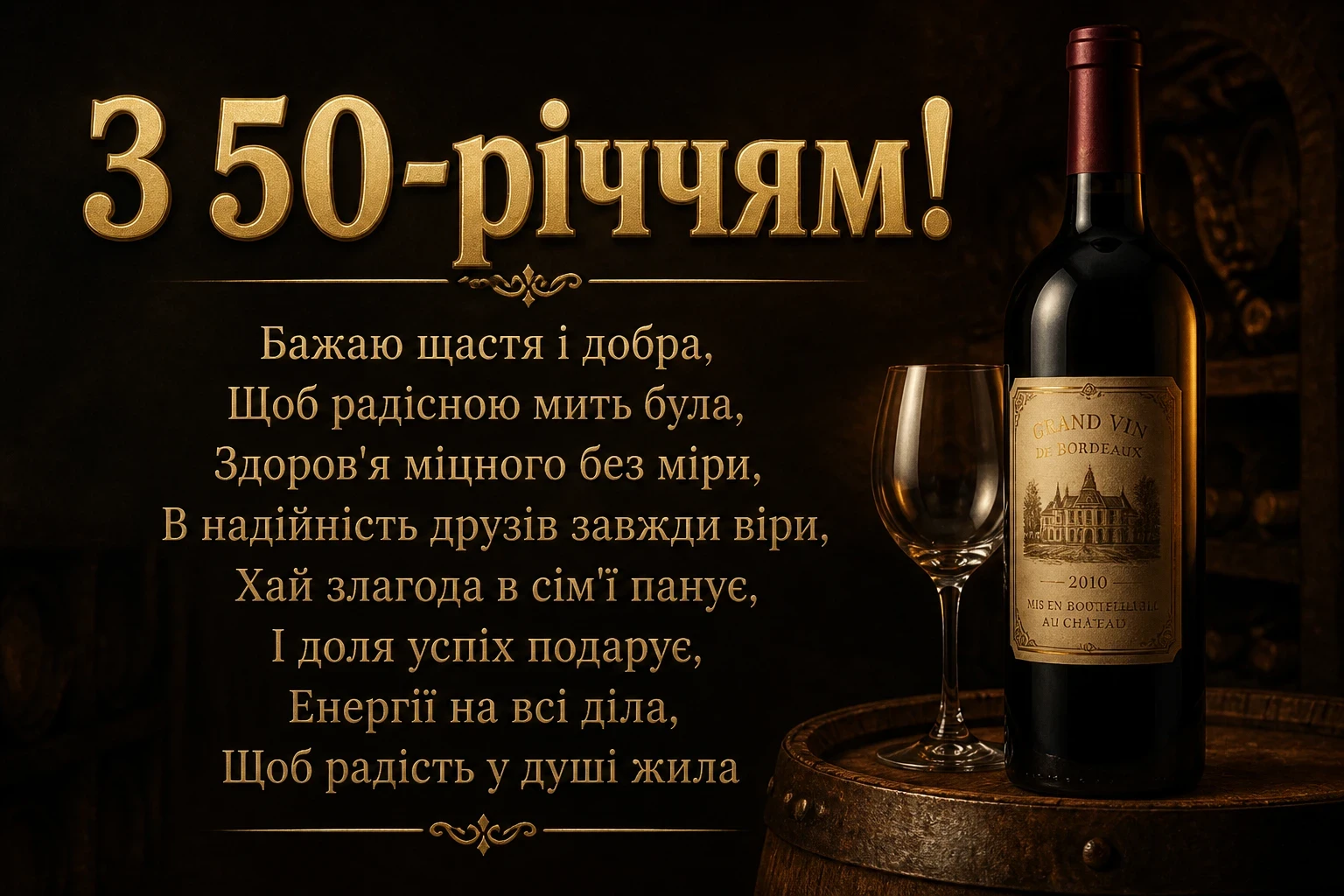 привітання з 50-річчям мужчині своїми словами