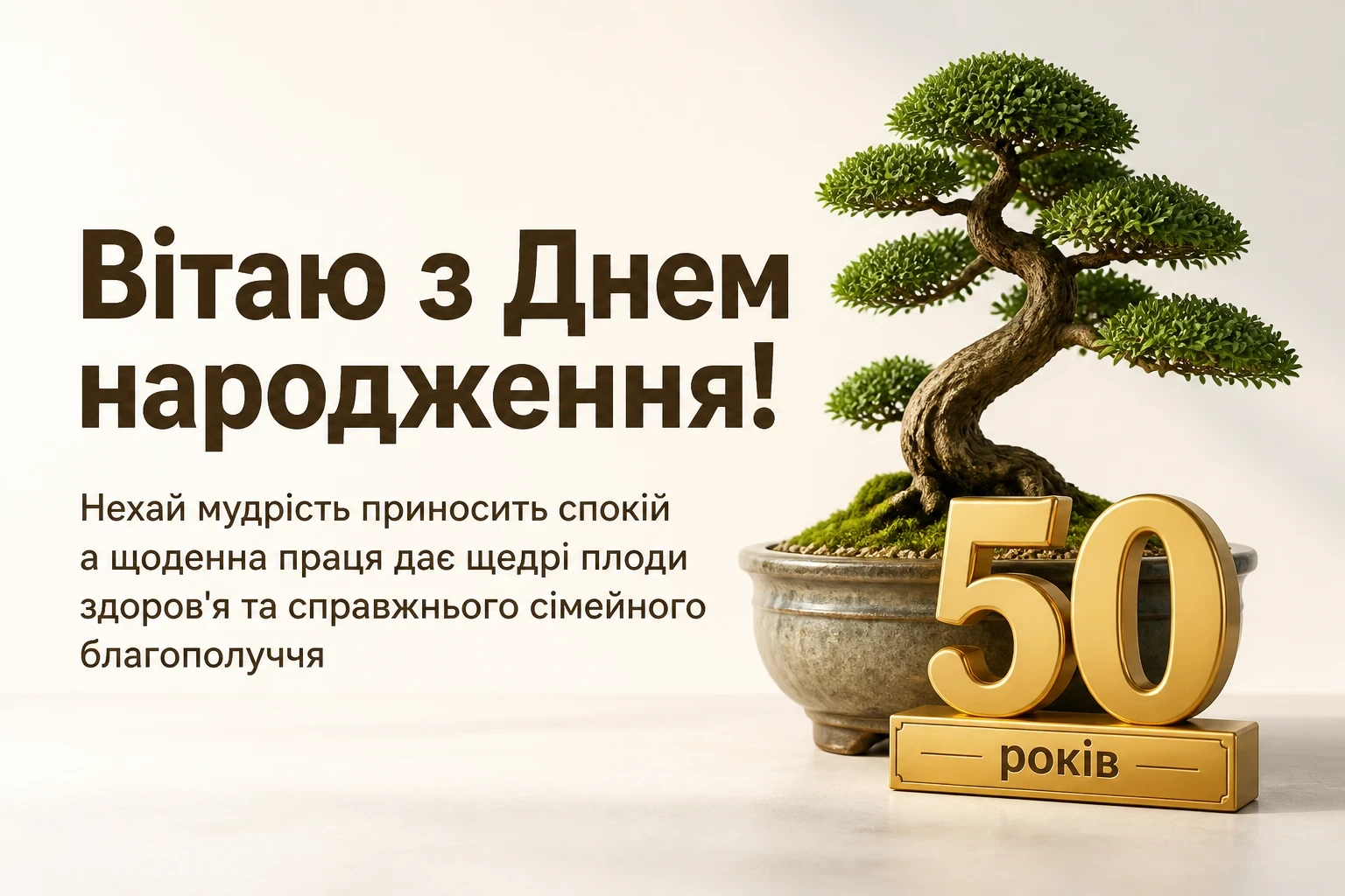 привітання з 50-річчям мужчині своїми словами