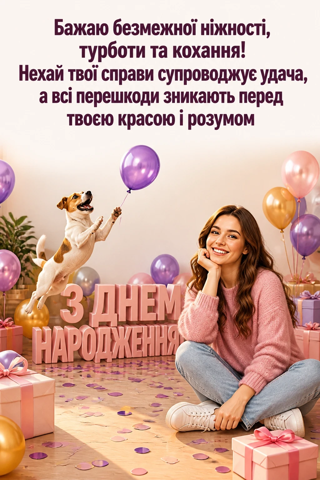 привітання з днем народження молодій дівчині