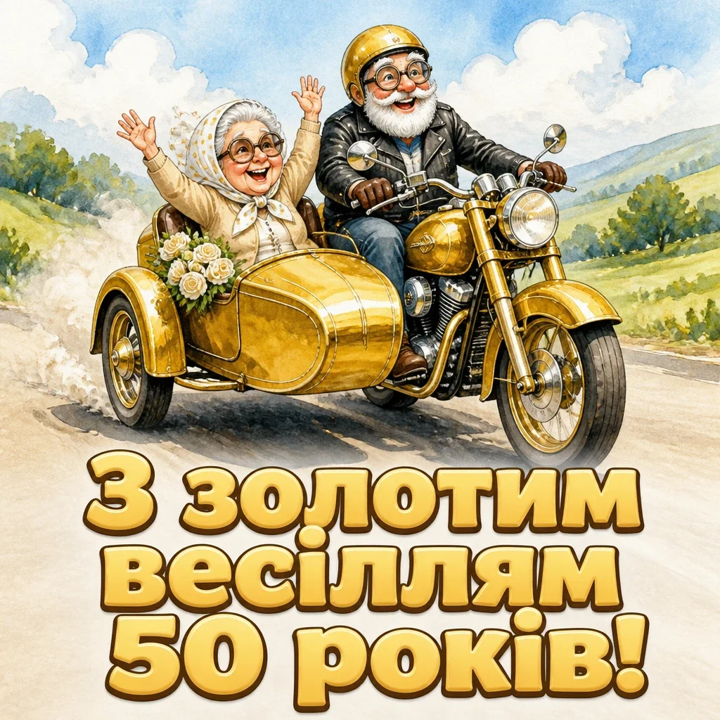 прикольні привітання з золотим весіллям