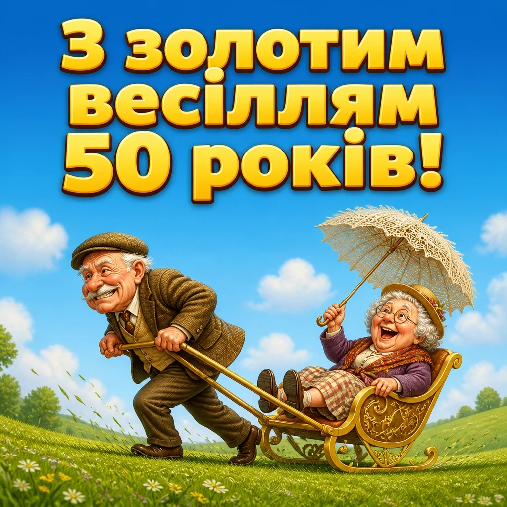 прикольні привітання з золотим весіллям