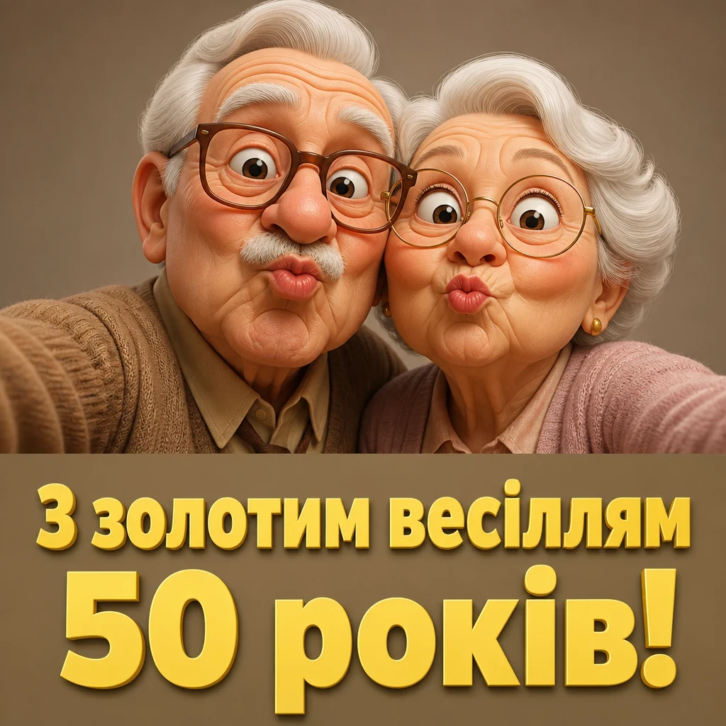прикольні привітання з золотим весіллям
