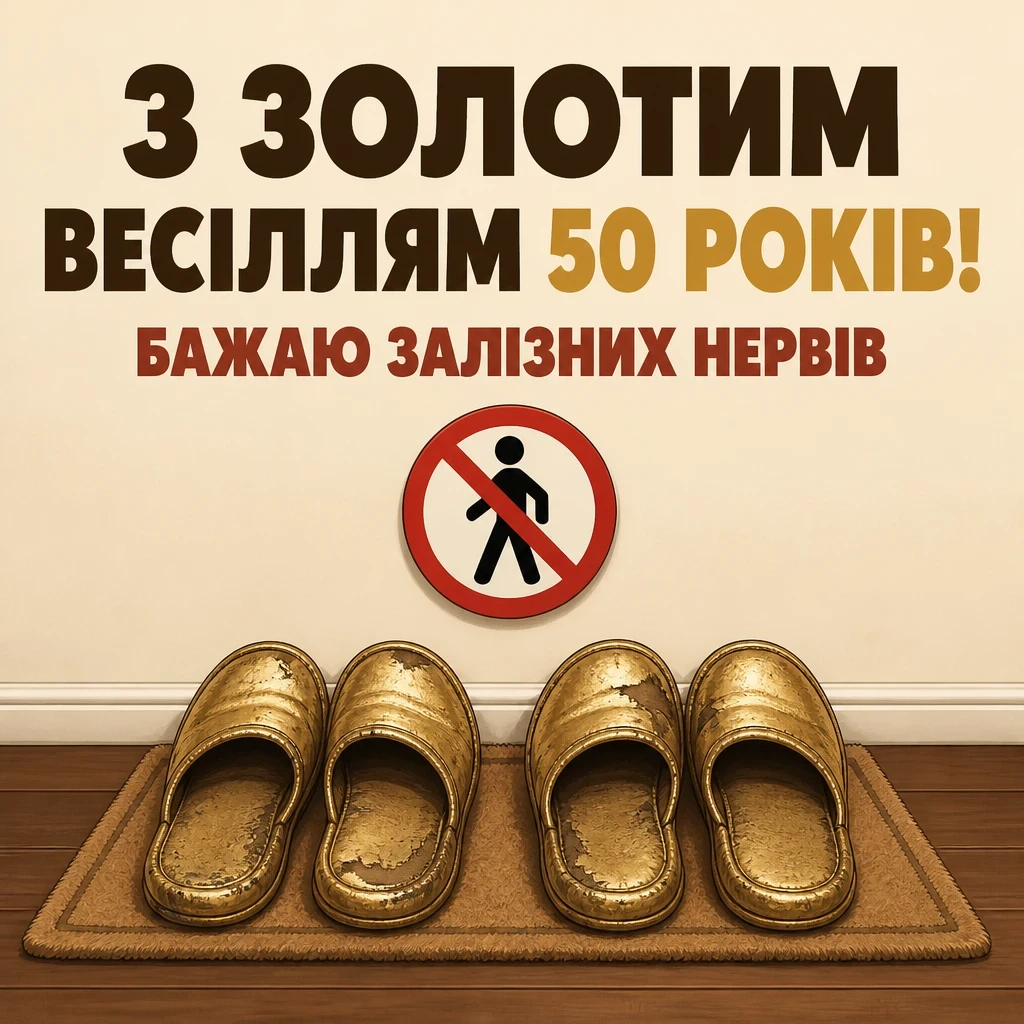 прикольні привітання з золотим весіллям