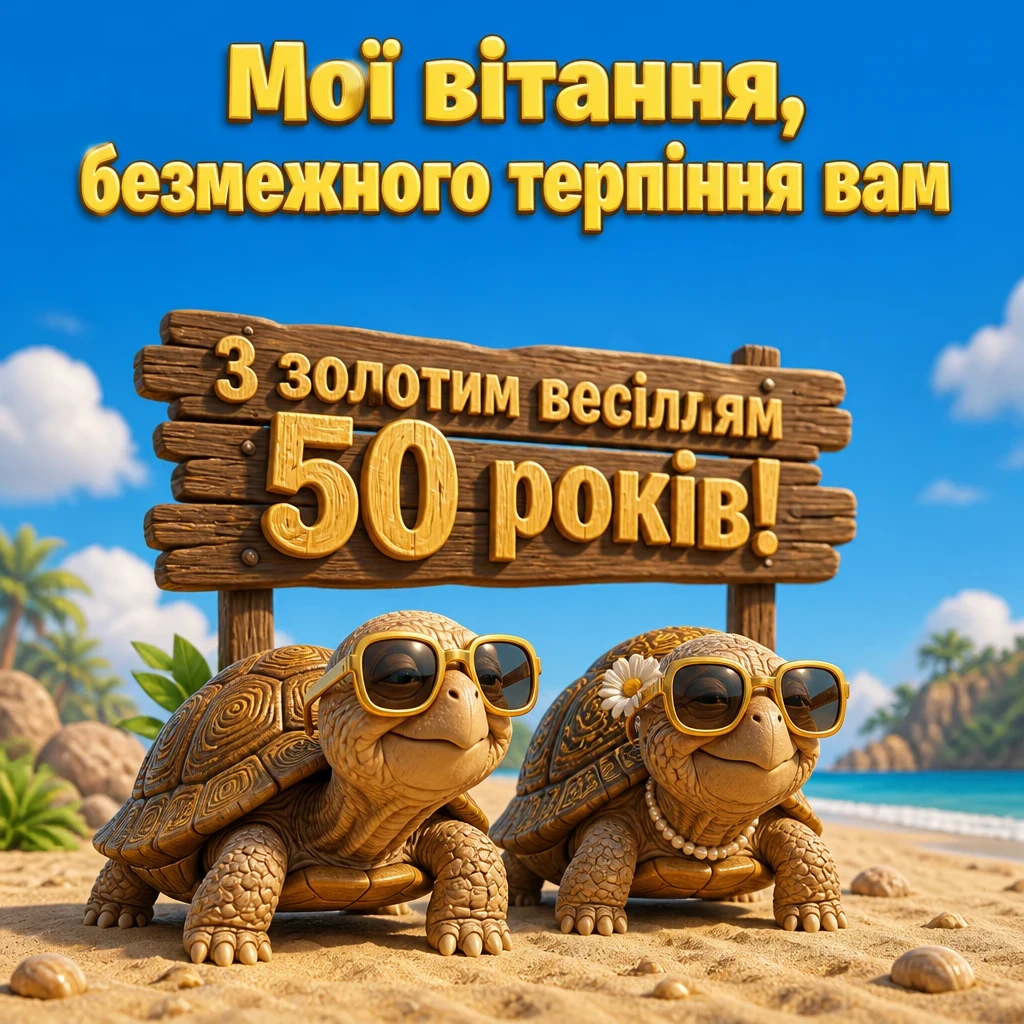 прикольні привітання з золотим весіллям