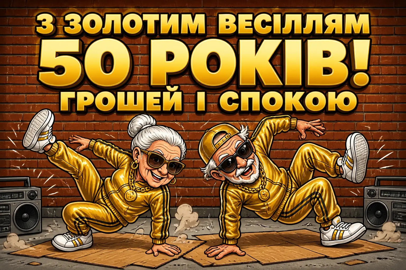 прикольні привітання з золотим весіллям