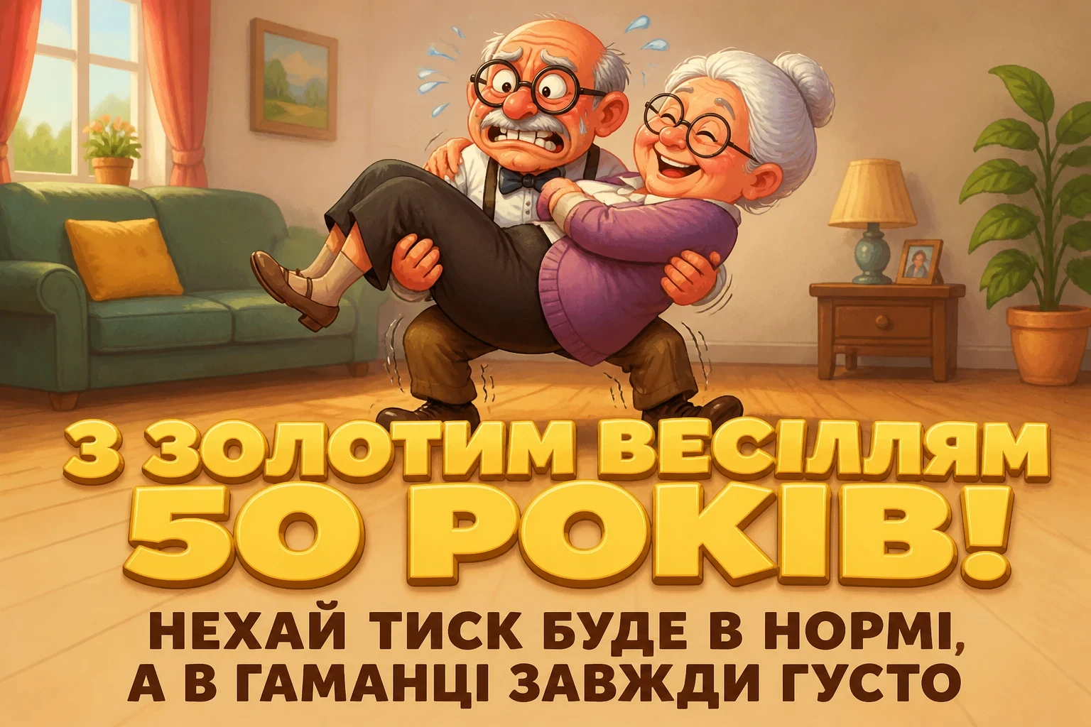 прикольні привітання з золотим весіллям