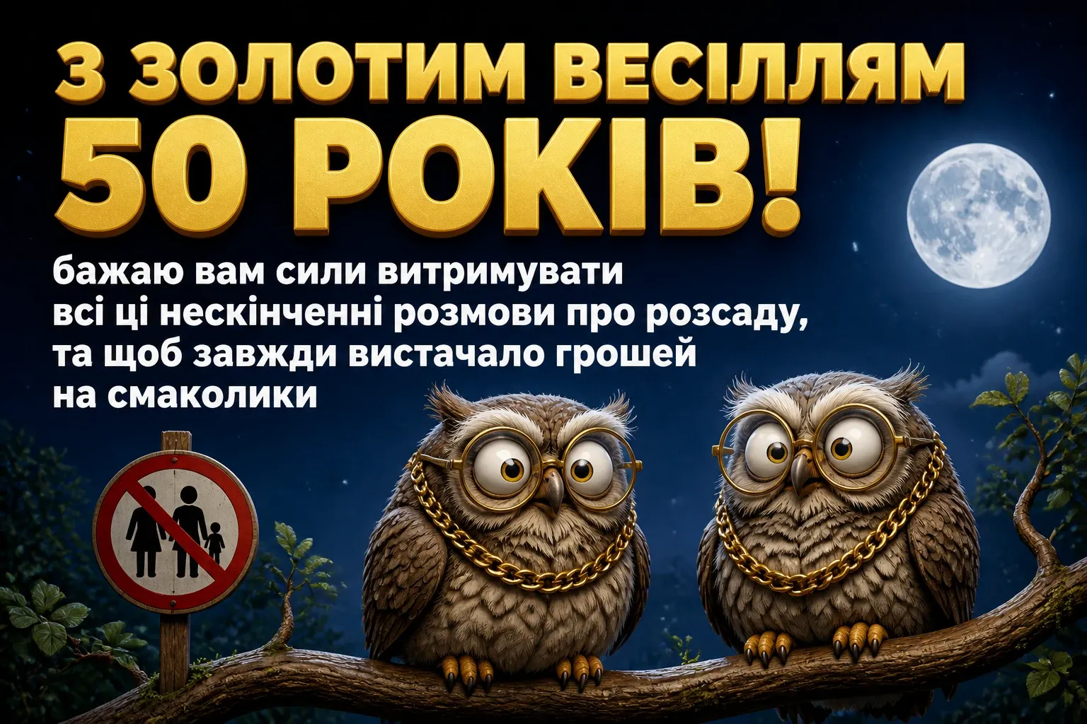 прикольні привітання з золотим весіллям