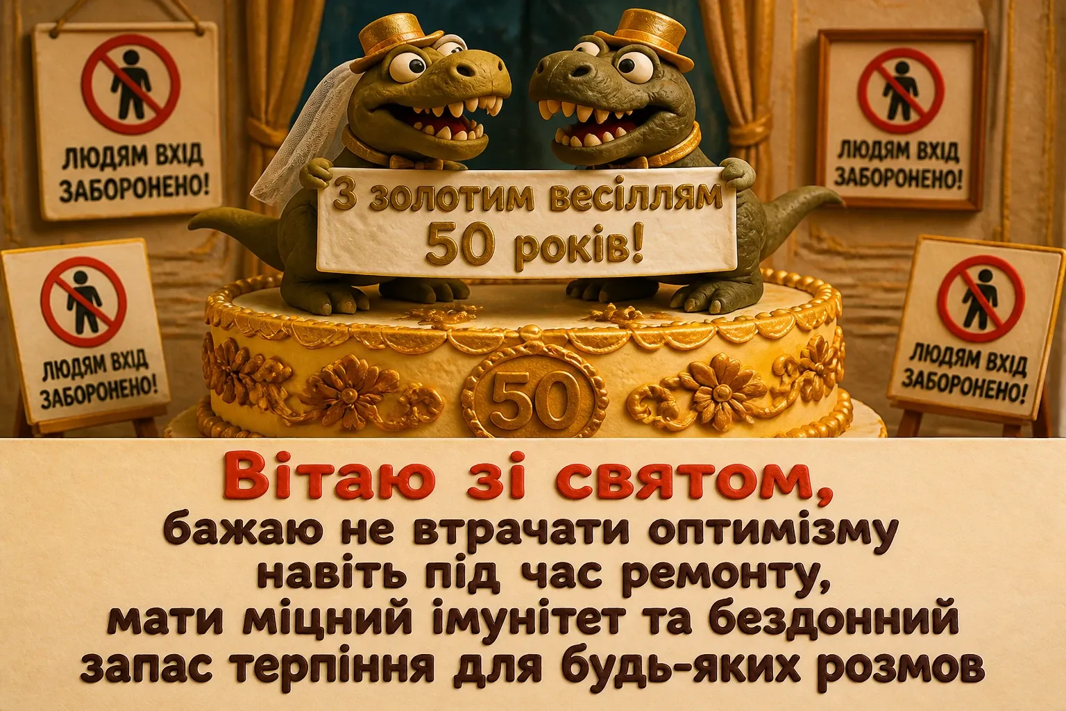 прикольні привітання з золотим весіллям