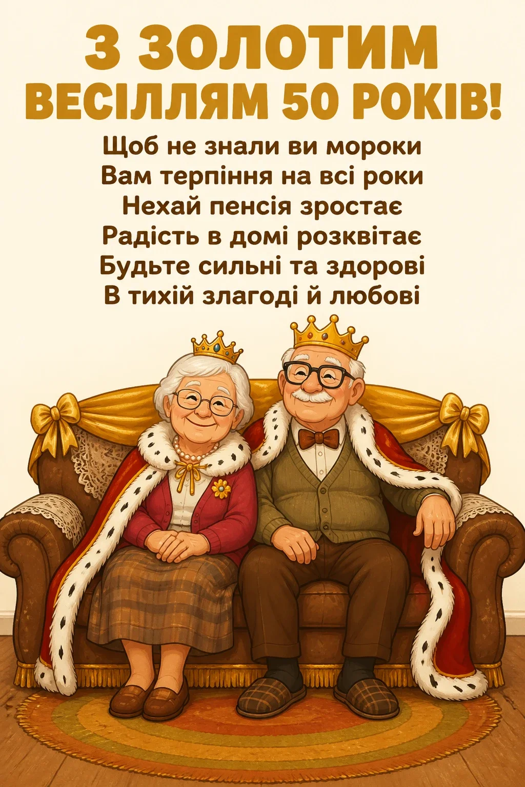 прикольні привітання з золотим весіллям