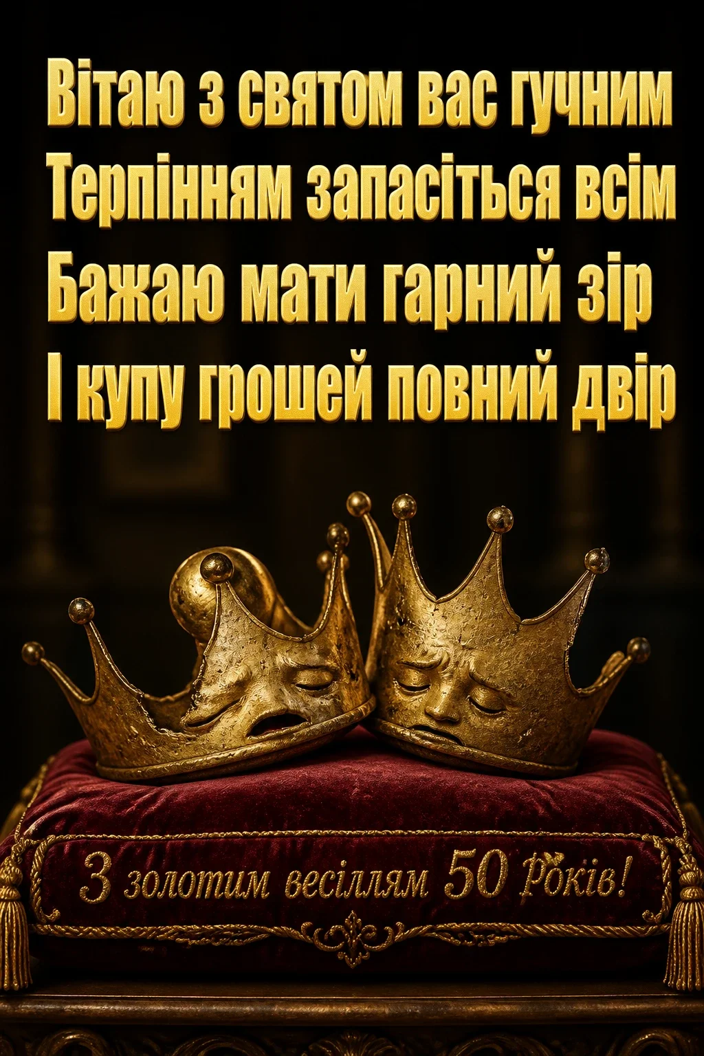 прикольні привітання з золотим весіллям