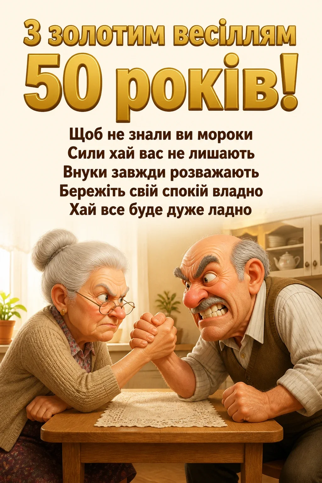 прикольні привітання з золотим весіллям